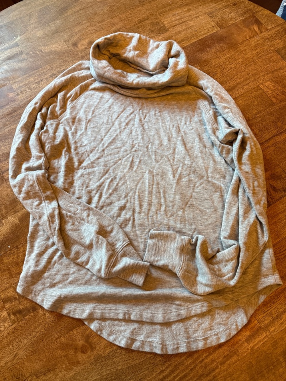 Women's Light Gray Cowl Neck Sweater